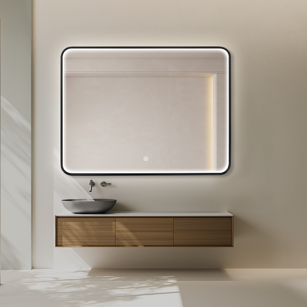 OEM & ODM LED Bathroom Mirror with Aluminum Frame, Anti-Fog & Smart Features for Hotels