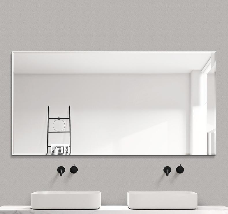 Modern minimalist Bulk Frameless Rectangular Beveled edge Bathroom Vanity Mirror Wall Mounted
