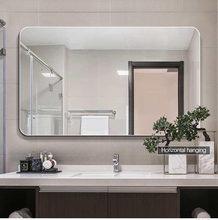 Commercial Frameless Tempered Glass Rectangular Bathroom Mirror | BOLEN