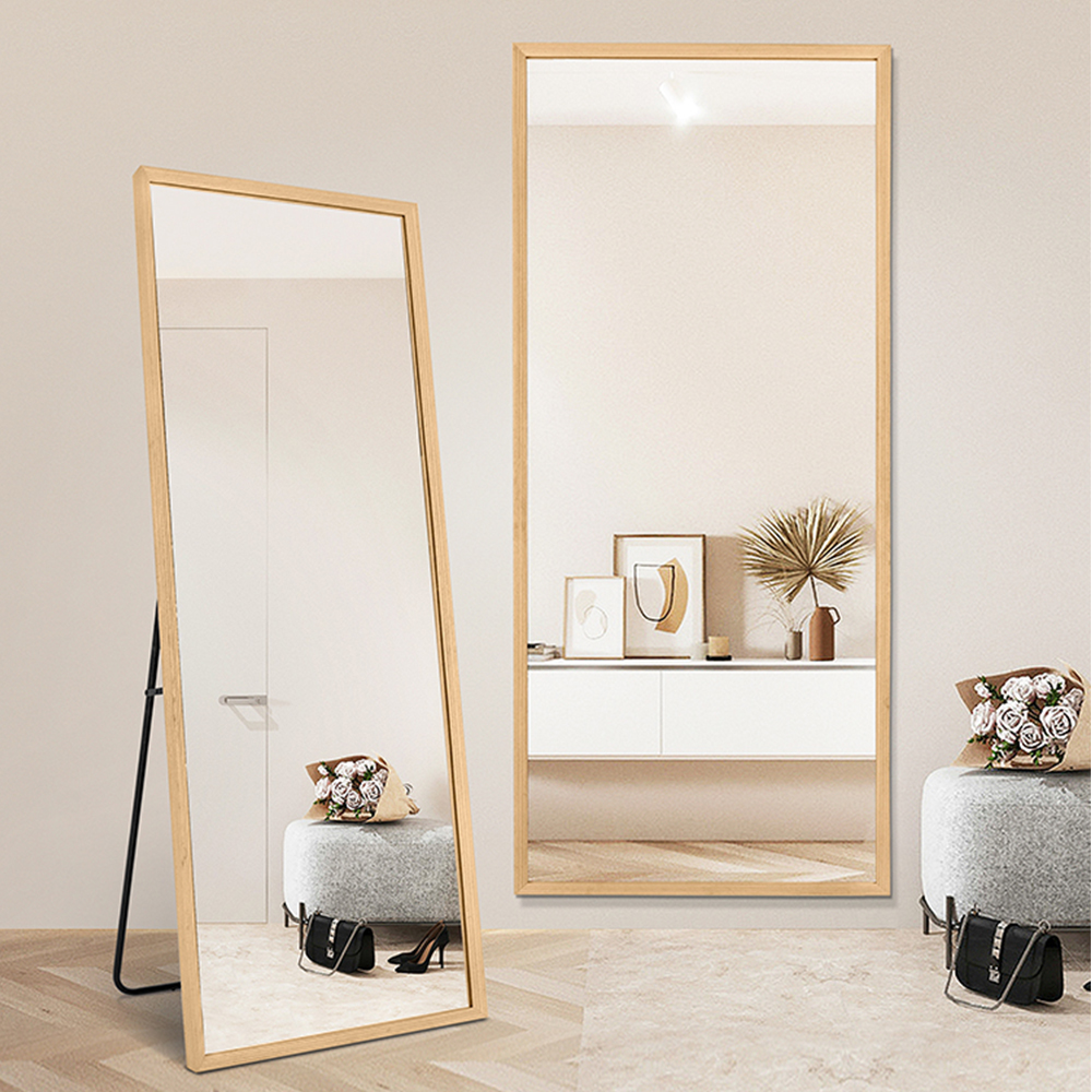 Wooden Frame Reactanglar Full Length Dressing Mirror with Free Standings